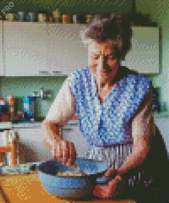 Vintage Grandma Baking Diamond Painting