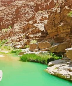 Wadi Ash Shab River Oman Diamond Painting