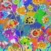 Abstract Funky Flowers Diamond Painting