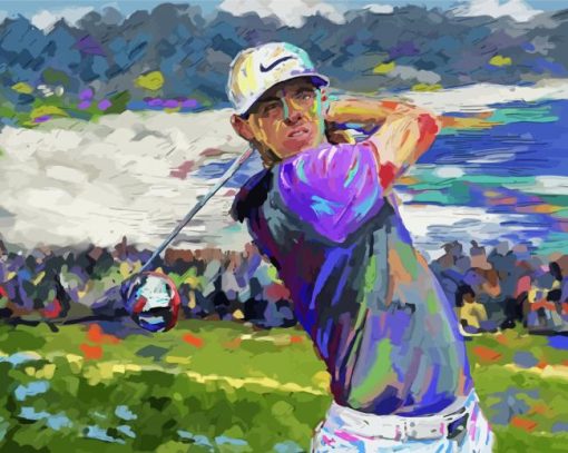 Abstract Rory McIlroy Diamond Painting