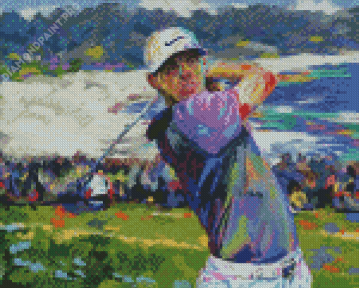 Abstract Rory McIlroy Diamond Painting