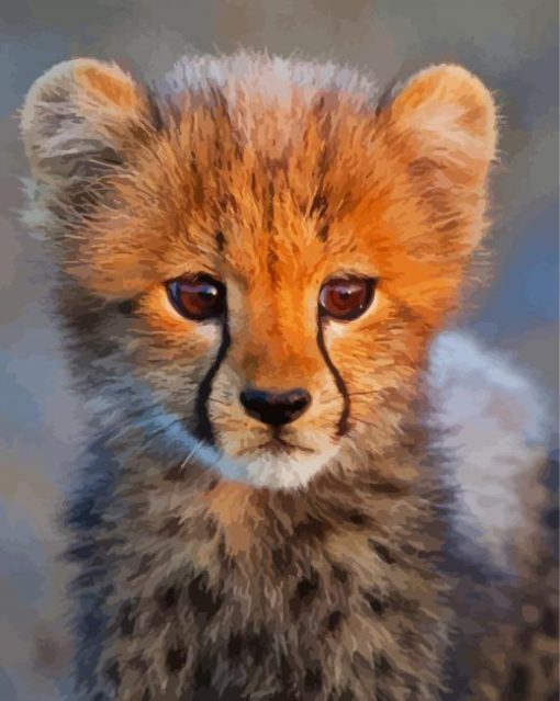 Adorable Cheetah Baby Diamond Painting