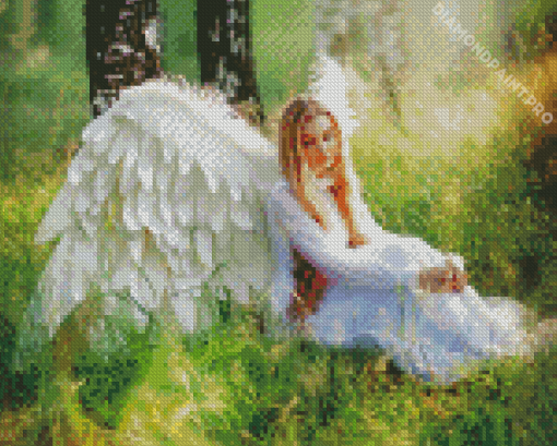 Aesthetic Angelic Girl Diamond Painting