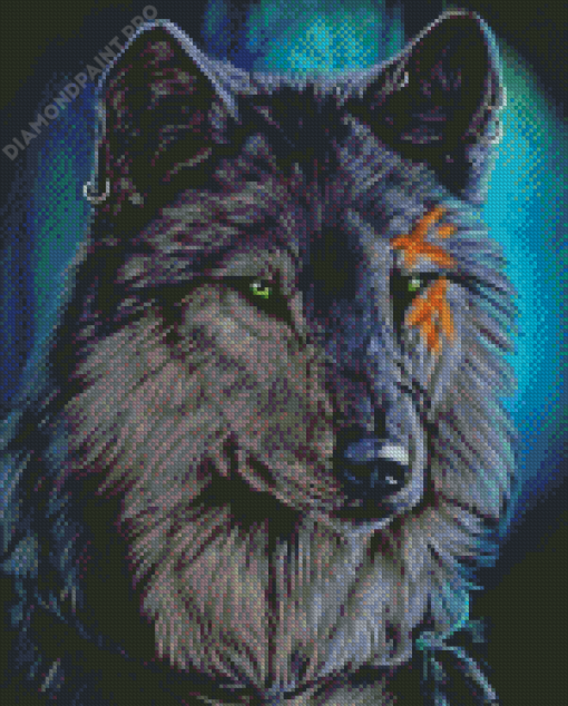 Aesthetic Black Wolf Art Diamond Painting