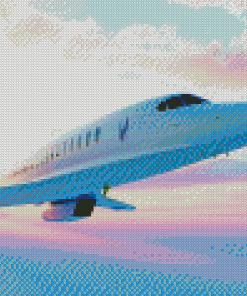Aesthetic Concorde Plane Diamond Painting