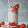 Aesthetic Strawberry Milk Drink Diamond Painting