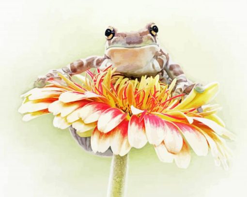 Aesthetic Tiny Frog Illustration Diamond Painting