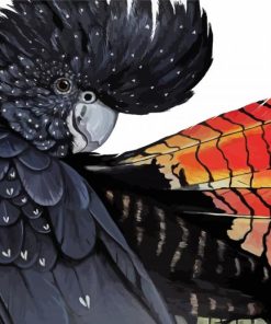 Aesthetic Black Cockatoo Diamond Painting