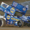 Blue Sprint Car Racing Diamond Painting