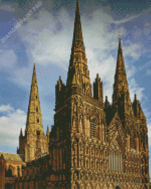 Close Up Lichfield Cathedral Diamond Painting