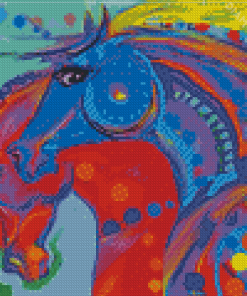 Colorful Tribal Horses Art Diamond Painting