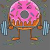 Donut Weightlifting Bodybuilder Diamond Painting