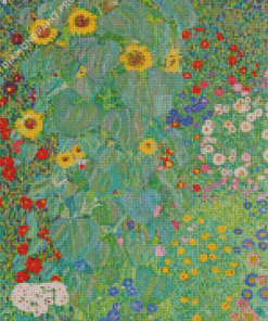Flowers Gustav Klimt Diamond Painting