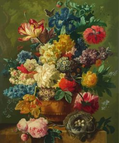 Flowers In A Vase By Paulus Theodorus Diamond Painting