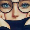 Girl With Glasses Diamond Painting