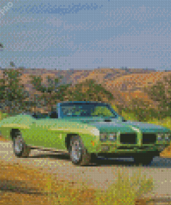 Green Pontiac 1970 Gto Diamond Painting