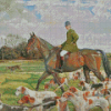 Horse And Hound Hunting Art Diamond Painting