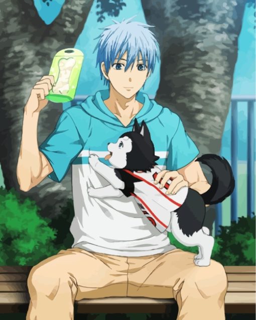 Tetsuya Kuroko And His Puppy Diamond Painting