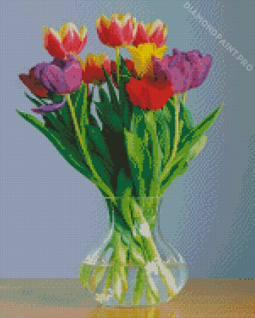Tulips Floral Vase Diamond Painting