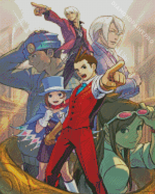 Ace Attorney Anime Manga Diamond Painting