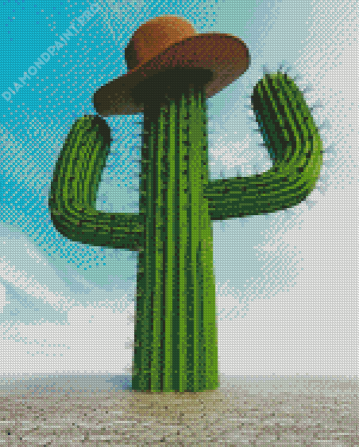 Aesthetic Cactus Cowboy Diamond Painting