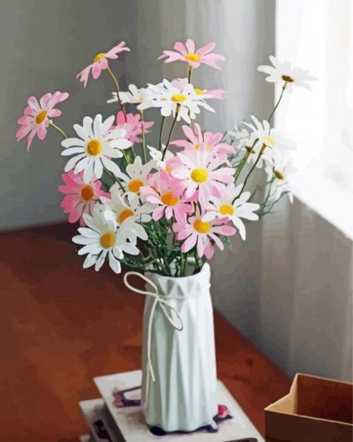 Aesthetic Daisy In A Vase Art Diamond Painting