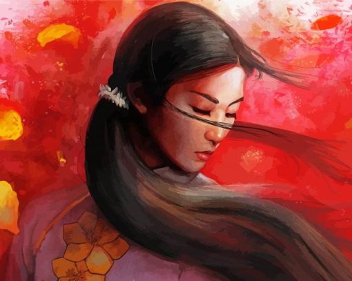 Aesthetic Vietnamese Girl Diamond Painting