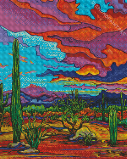 Aesthetic Colorful Desert Diamond Painting