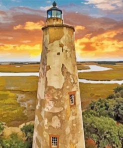 Bald Head Lighthouse Diamond Painting