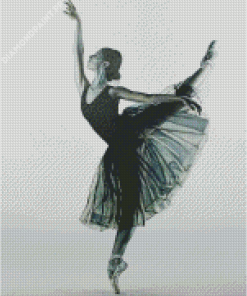 Ballerina In Black Diamond Painting