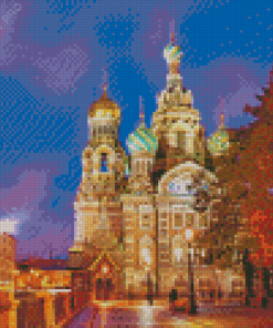 Cathedral Of The Savior On Spilled Blood St Petersburg Russia Diamond Painting