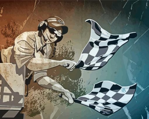 Checkered Flag Art Diamond Paintings