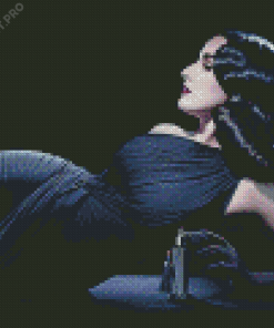 Dita Von Teese In A Black Dress Diamond Paintings