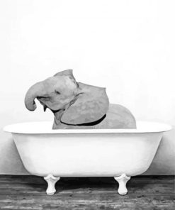 Elephant Bathing Diamond Paintings