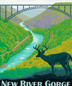 New River Gorge Poster Diamond Painting