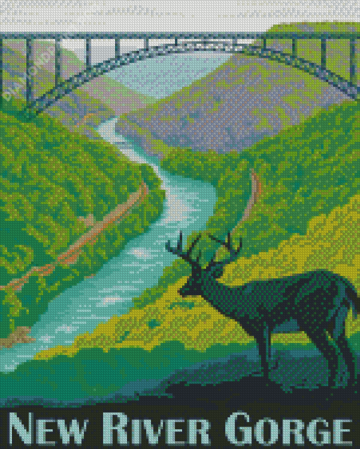 New River Gorge Poster Diamond Painting