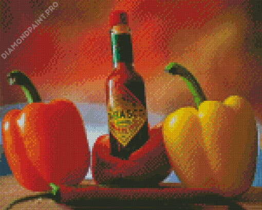 Tabasco With Peppers Diamond Painting