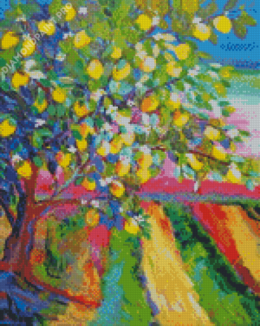 Yellow Lemon Tree Art Diamond Painting