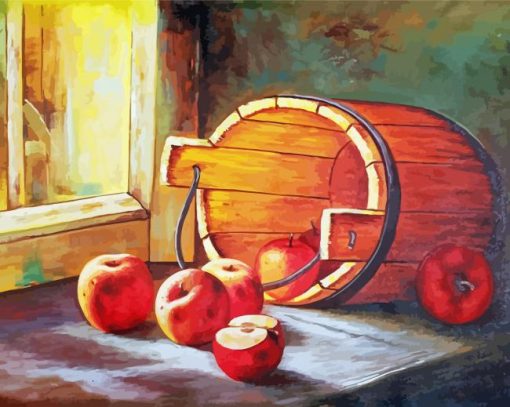 Aesthetic Apple Basket Fruit Diamond Painting