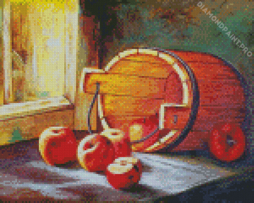 Aesthetic Apple Basket Fruit Diamond Painting