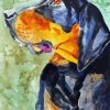Aesthetic Black And Tan Coonhound Diamond Paintings