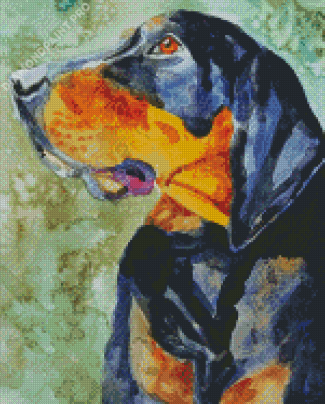 Aesthetic Black And Tan Coonhound Diamond Paintings