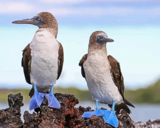 Aesthetic Blue Footed Boob Art Diamond Painting