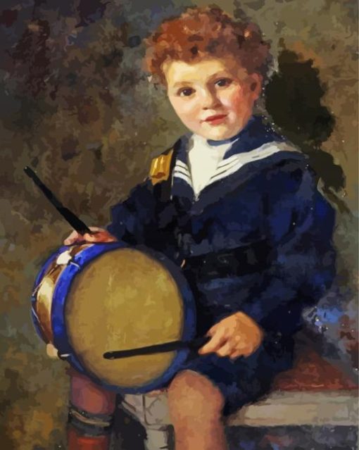Aesthetic Drummer Boy Diamond Painting
