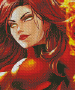 Aesthetic Jean Grey Dark Phoenix Diamond Painting