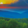 Aesthetic Virginia Blue Ridge Mountains Diamond Painting