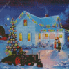 Aesthetic Christmas Snow Farmhouse Diamond Painting