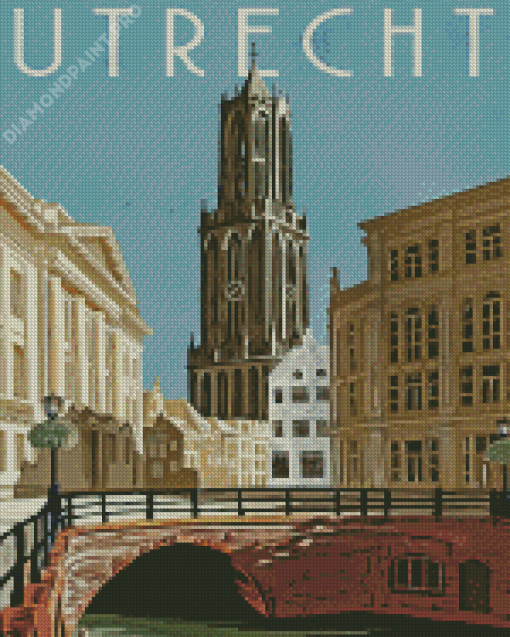 Aesthetic Utrecht Illustration Diamond Painting