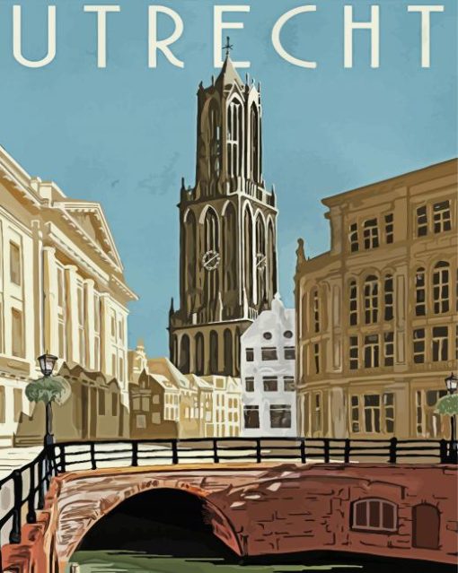 Aesthetic Utrecht Illustration Diamond Painting