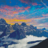 Beautiful Mountain In The Sky Landsape Diamond Painting